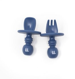 Three Hearts Silicone Spoon & Fork Set (Silitensils by Baby Bar)