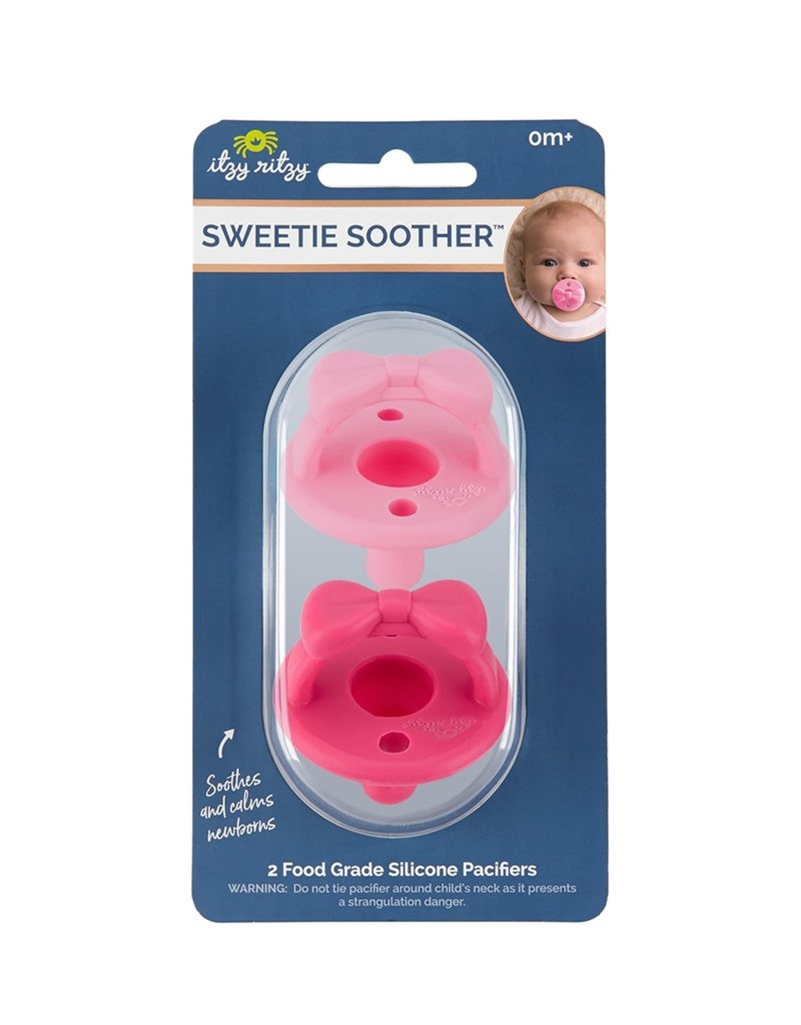 Itzy Ritzy Pacifier Set Cotton Candy & Watermelon Bows