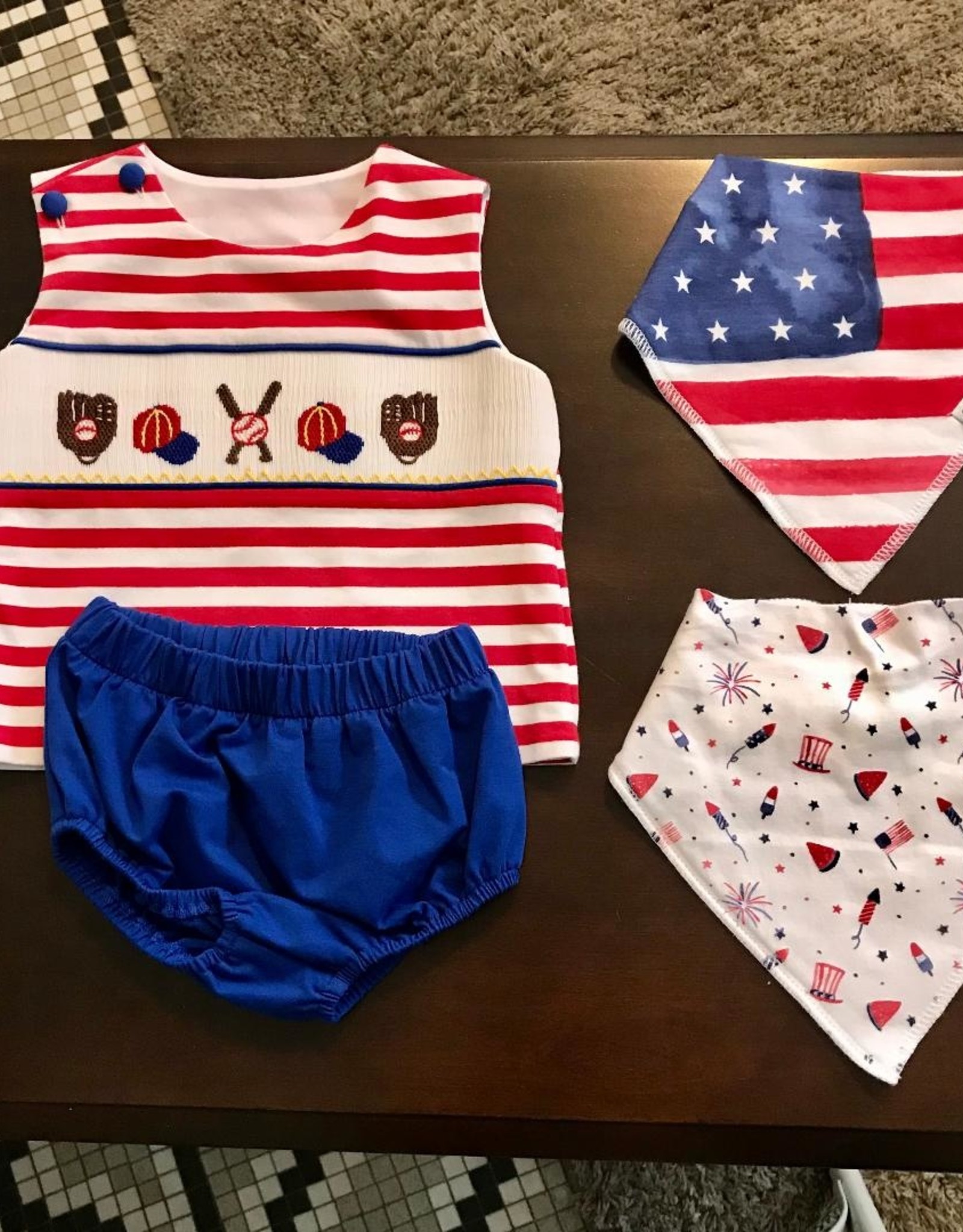 Patriotic Embroidered 2 pc. 9 months