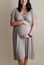 Mom Gown (Taupe) L/XL- Birth, PP, BF