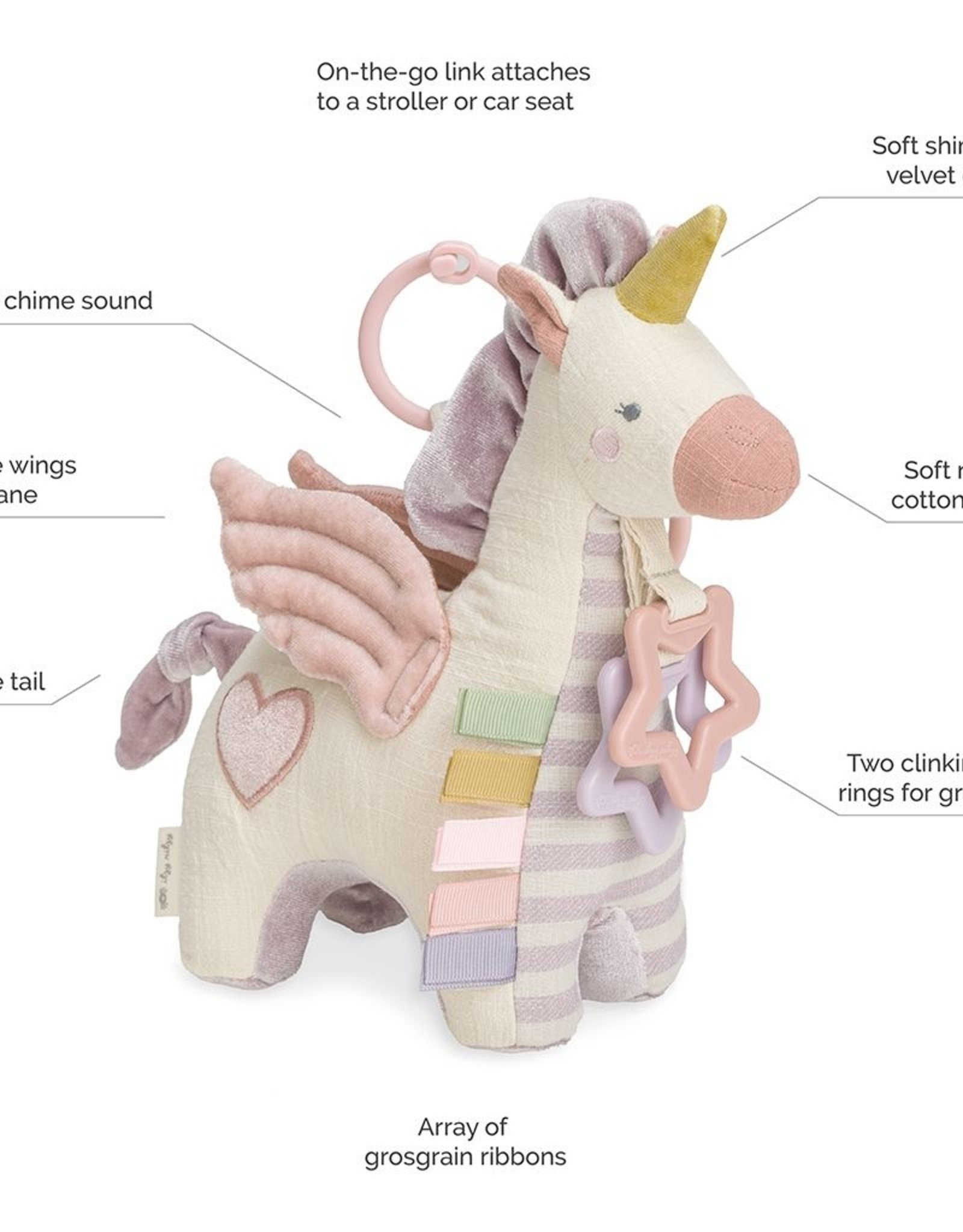Itzy Ritzy Link & Love  Pegasus Activity Plush w/ Teether Toy