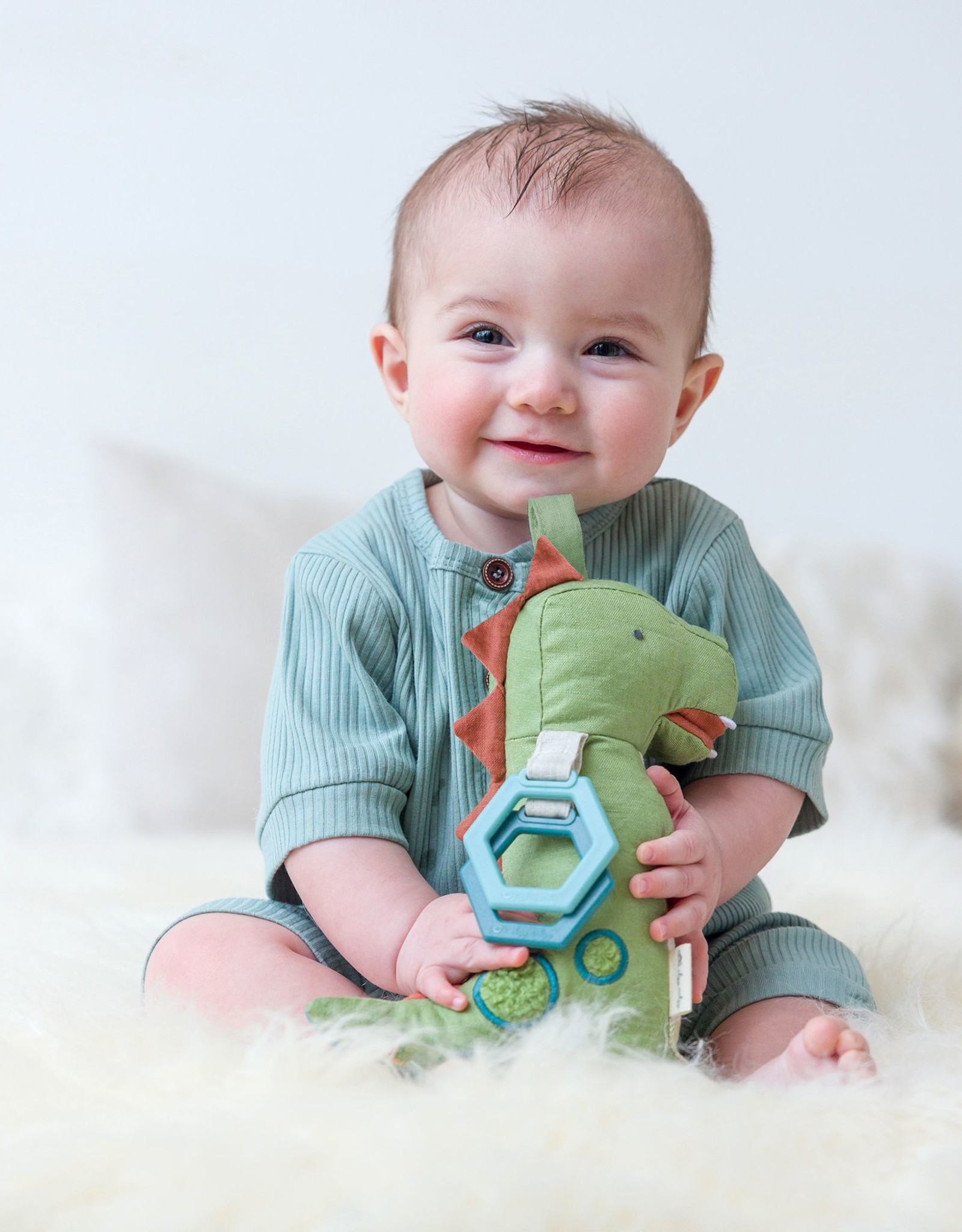 Itzy Ritzy Link & Love Dino Activity Plush w/ Teether Toy