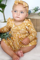 Mustard Floral Bamboo Dress