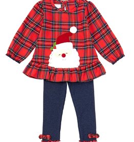 Mud Pie Santa Tartan Tunic Legging Set - Toddler