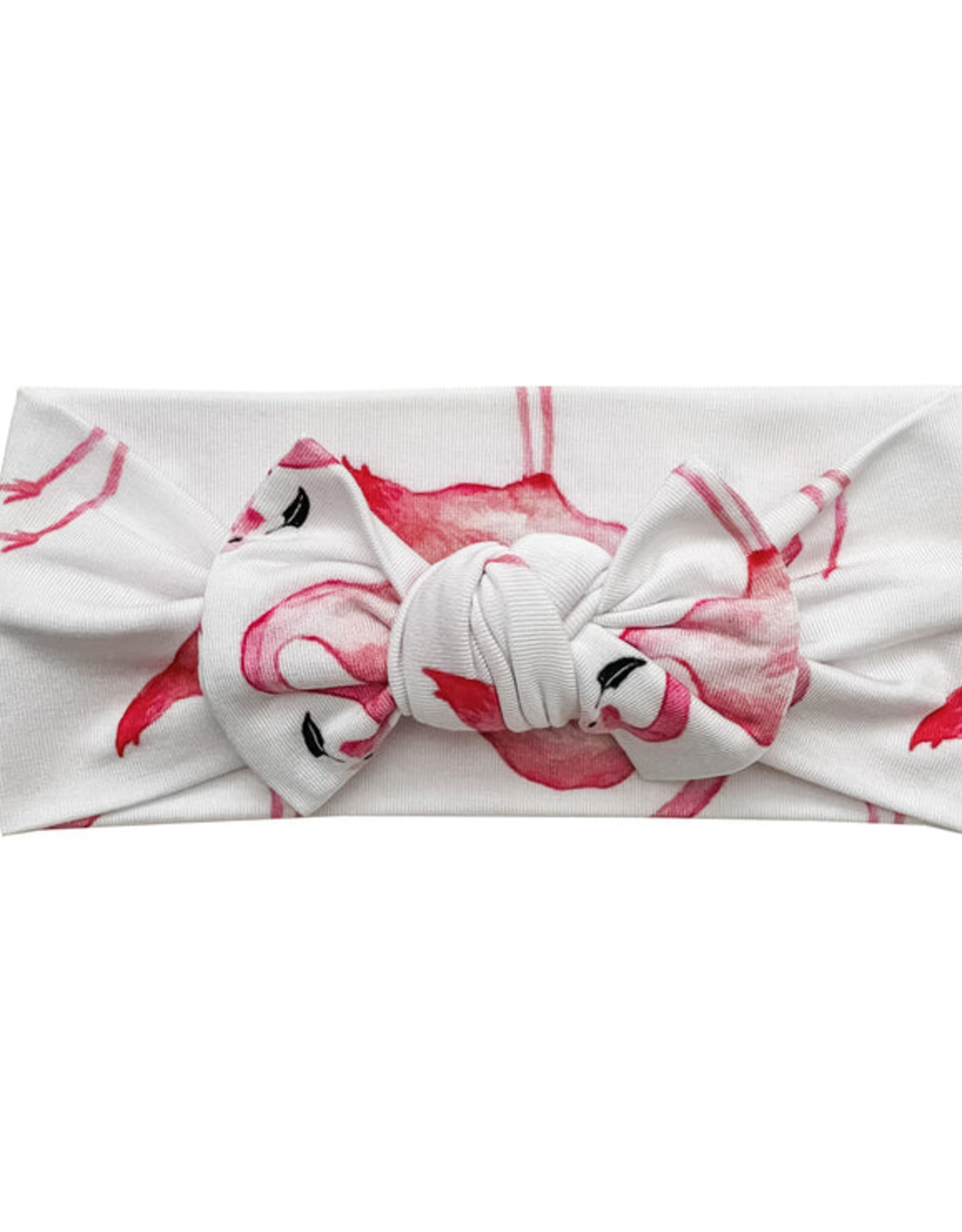 Florida Kid Co. Flamingo Knotted Gown & Headband Set Newborn