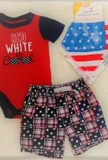 Red, White & Cool Patriotic Short Set