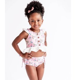 Charlie's Project Kids Country Cabbage Rose 2 Pc Swim Set 18 mos.