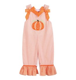 Orange Pinstripe Pumpkin & Bows Playsuit