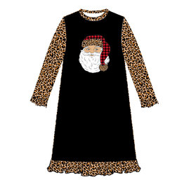 Kids Wild About Santa  Night Gown Long Sleeve