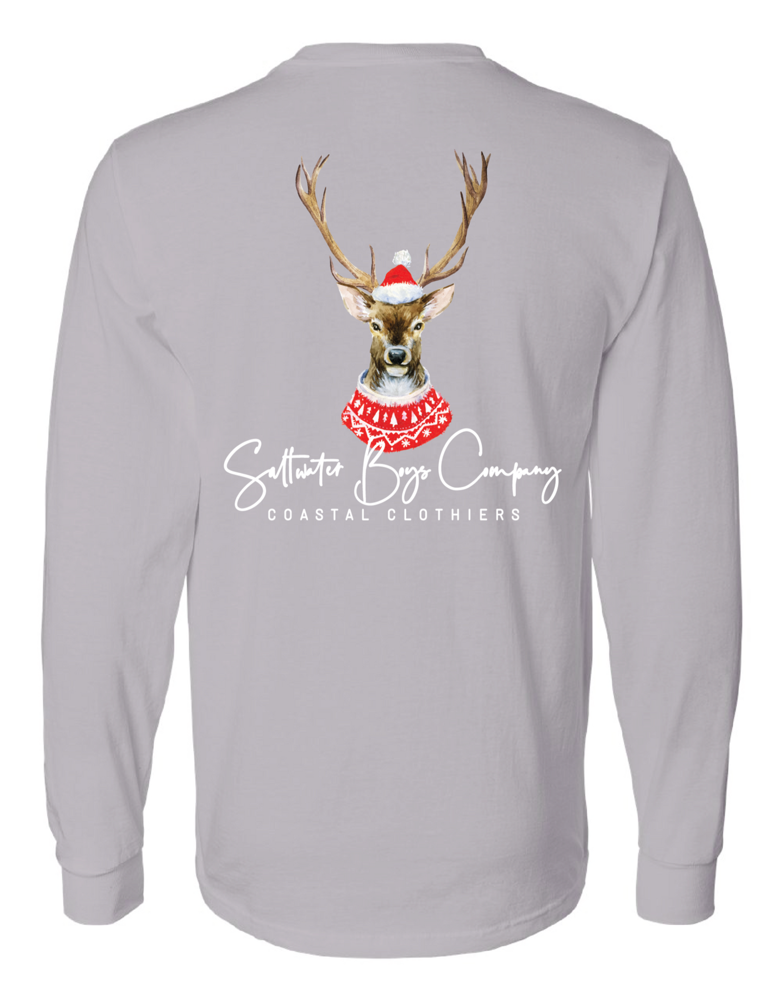 Saltwater Boys Co. SBC Santa Reindeer l/s Grey Tee