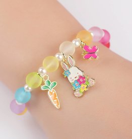 Girl Nation Charming Whimsy Bracelet- Bunny and Blooms