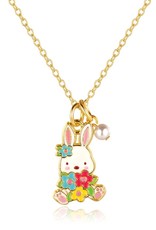 Sweet Petite Necklace- Bunny and Blooms