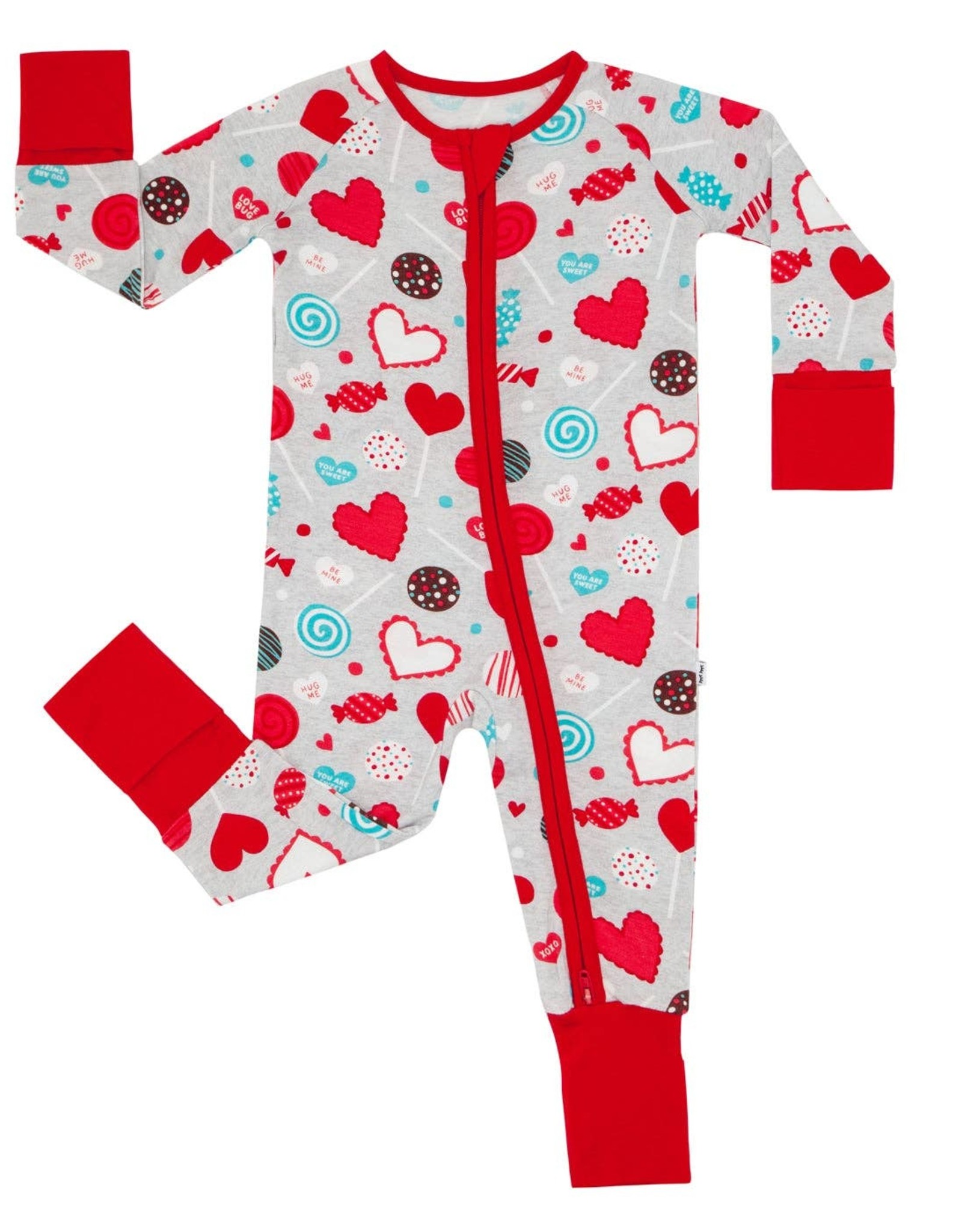 Sweet Valentine Convertible Zippered Footie