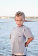 Saltwater Boys Co. STING RAY GRAPHIC POCKET TEE Gray