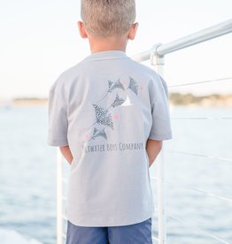 Saltwater Boys Co. STING RAY GRAPHIC POCKET TEE Gray