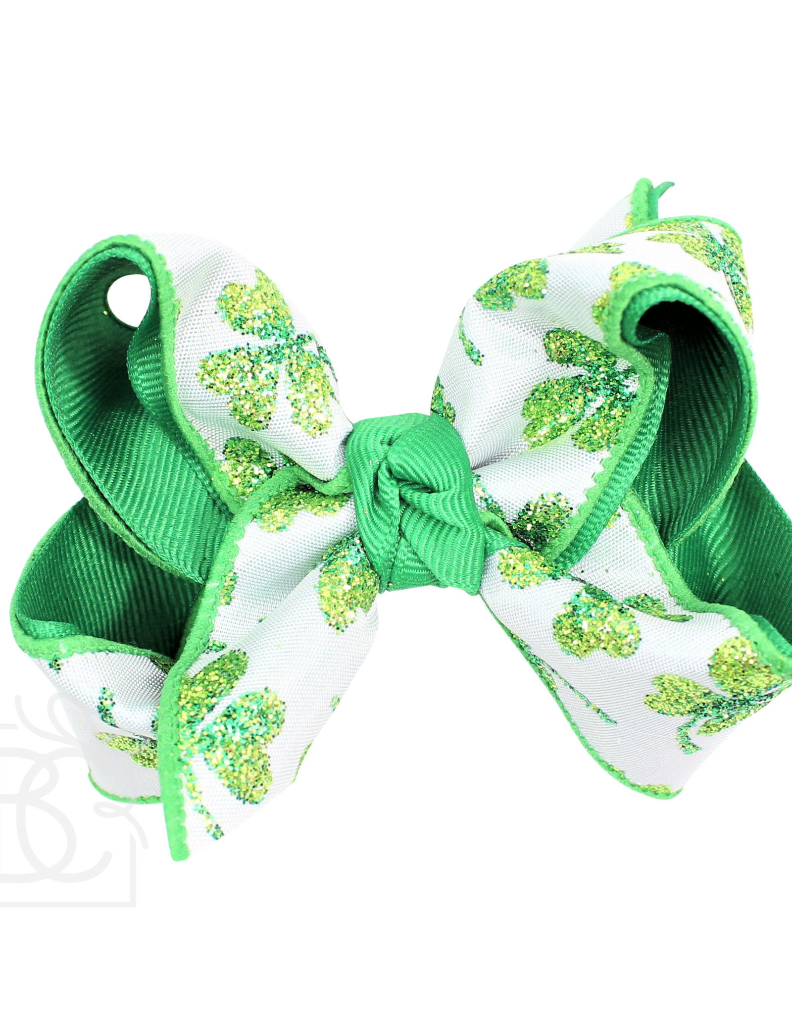 ST. PATRICK'S LUCKY BOW  ON ALLIGATOR CLIP