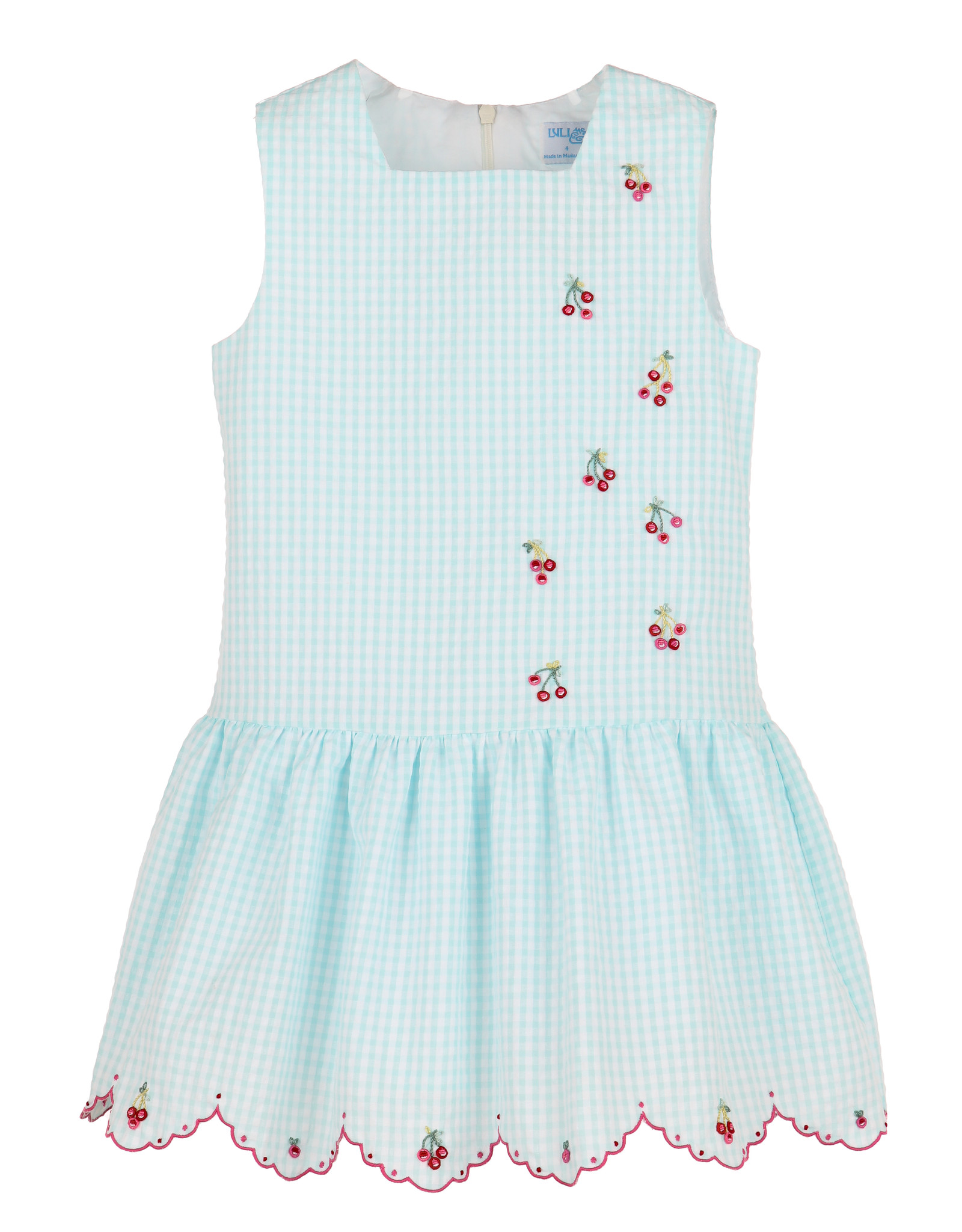 Embroidery Cherries Dress - Girls