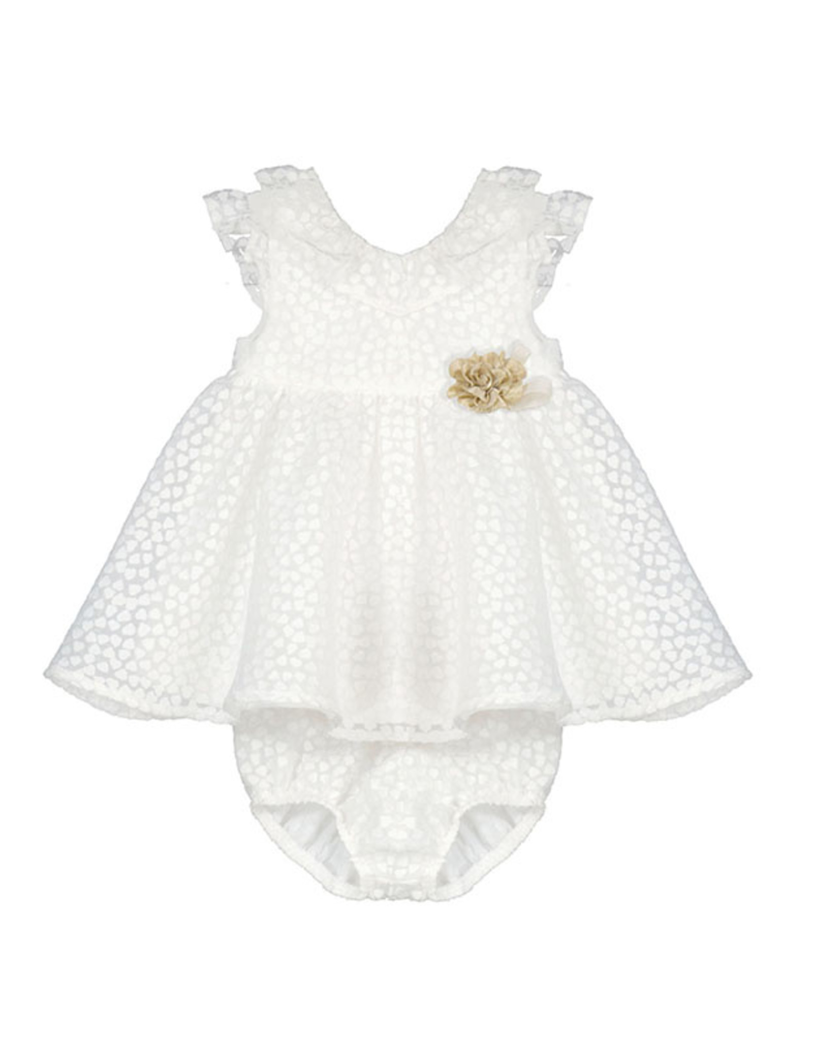 Mayoral Baby Devore Tiny Hearts Dress