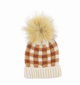 Mud Pie Gingham Pom Hats