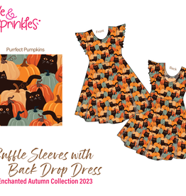 Love and Sprinkles Perfect Pumpkin Ruffle Slv Dress