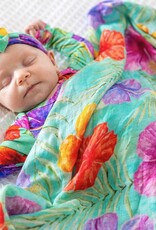 Florida Kid Co. Hibiscus Bright Muslin Swaddle