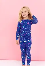 Bird & Bean Deep Blue Galaxy Two Piece Pajama Set