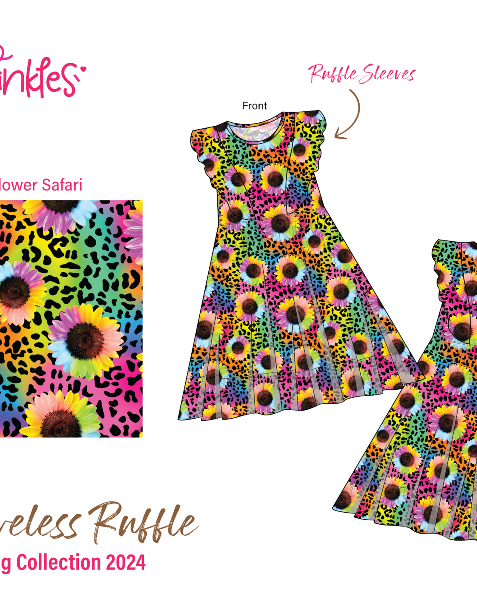 Love & Sprinkles Sunflower Ruffle Dress Coolflex