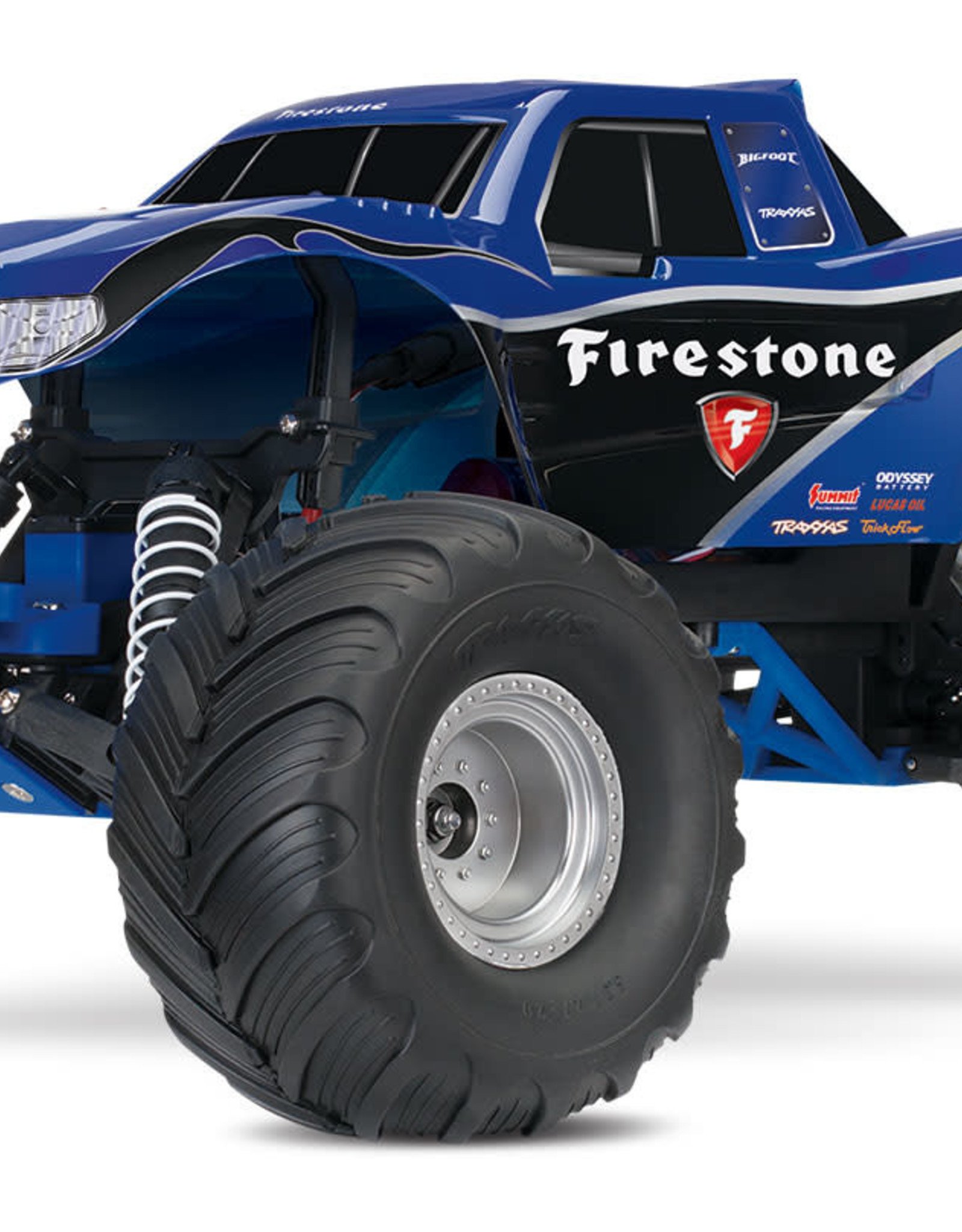 Traxxas TRA36084-1 Firestone Blue Bigfoot 1/10 Scale 2WD RTR Monster Truck