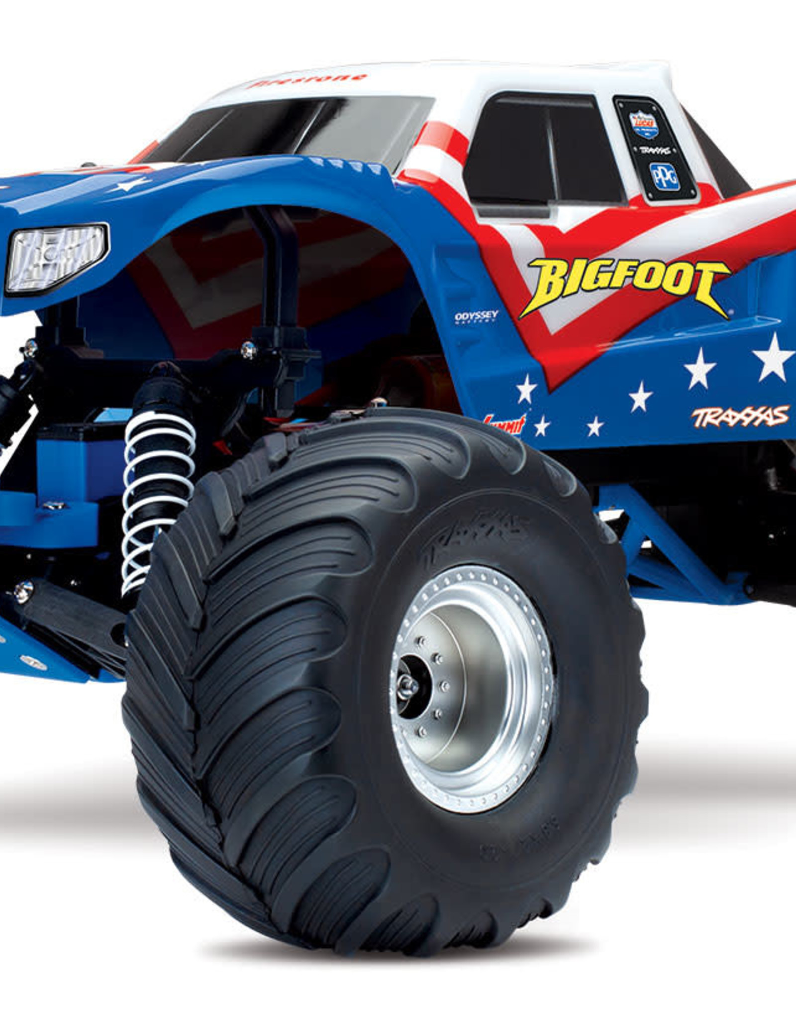 Traxxas TRA36084-1 Red White & Blue Bigfoot 1/10 Scale 2WD RTR Monster Truck