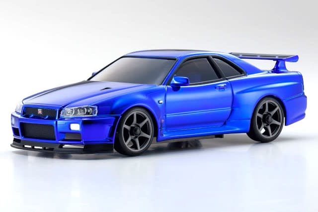 KYOMZP427CBL Skyline R34 Chrome Blue 20th Anniversary - HobbyQuarters