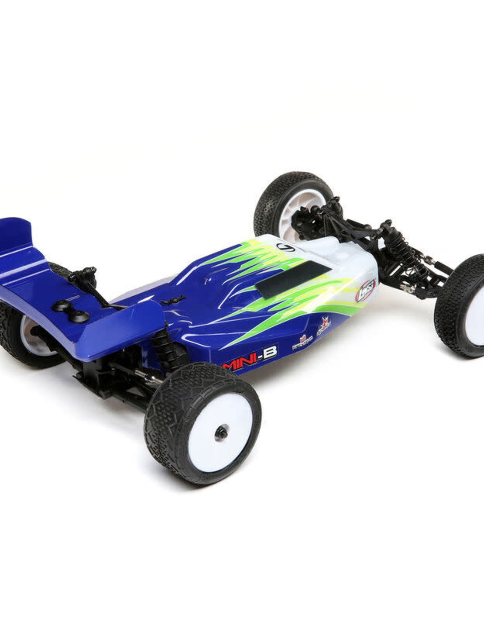 Losi LOS01016T1 1/16 Mini-B Brushed RTR 2WD Buggy, Blue/White
