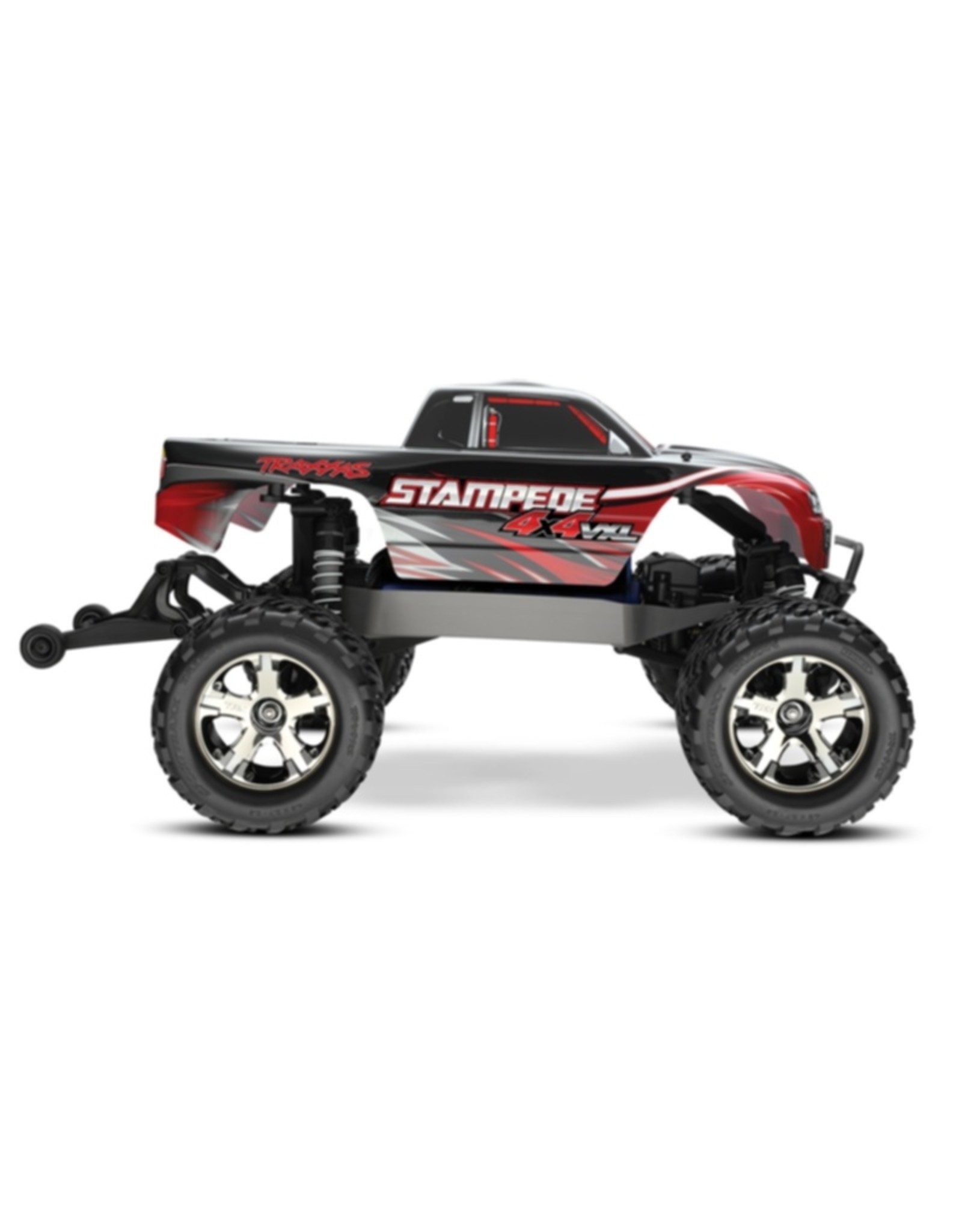 TRA TRA67086-4 Red Stampede® 4X4 VXL : 1/10 Scale Monster Truck. Ready-to-Race® with TQi Traxxas Link™ Velineon® VXL-3s brushless ESC (fwd/rev), and Traxxas Stability Management (TSM)