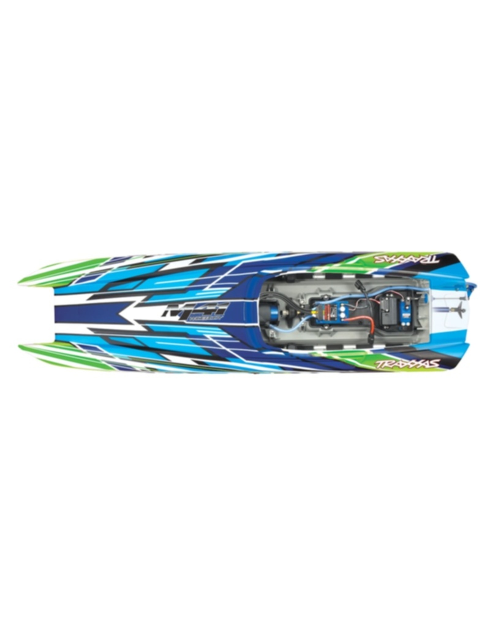 TRA TRA57046-4 Green  Fully assembled, Ready-To-Race® Catamaran, TQi™ 2.4GHz radio system, Traxxas Stability Management,™ Velineon® 540XL Brushless Motor, VXL-6s Marine ESC