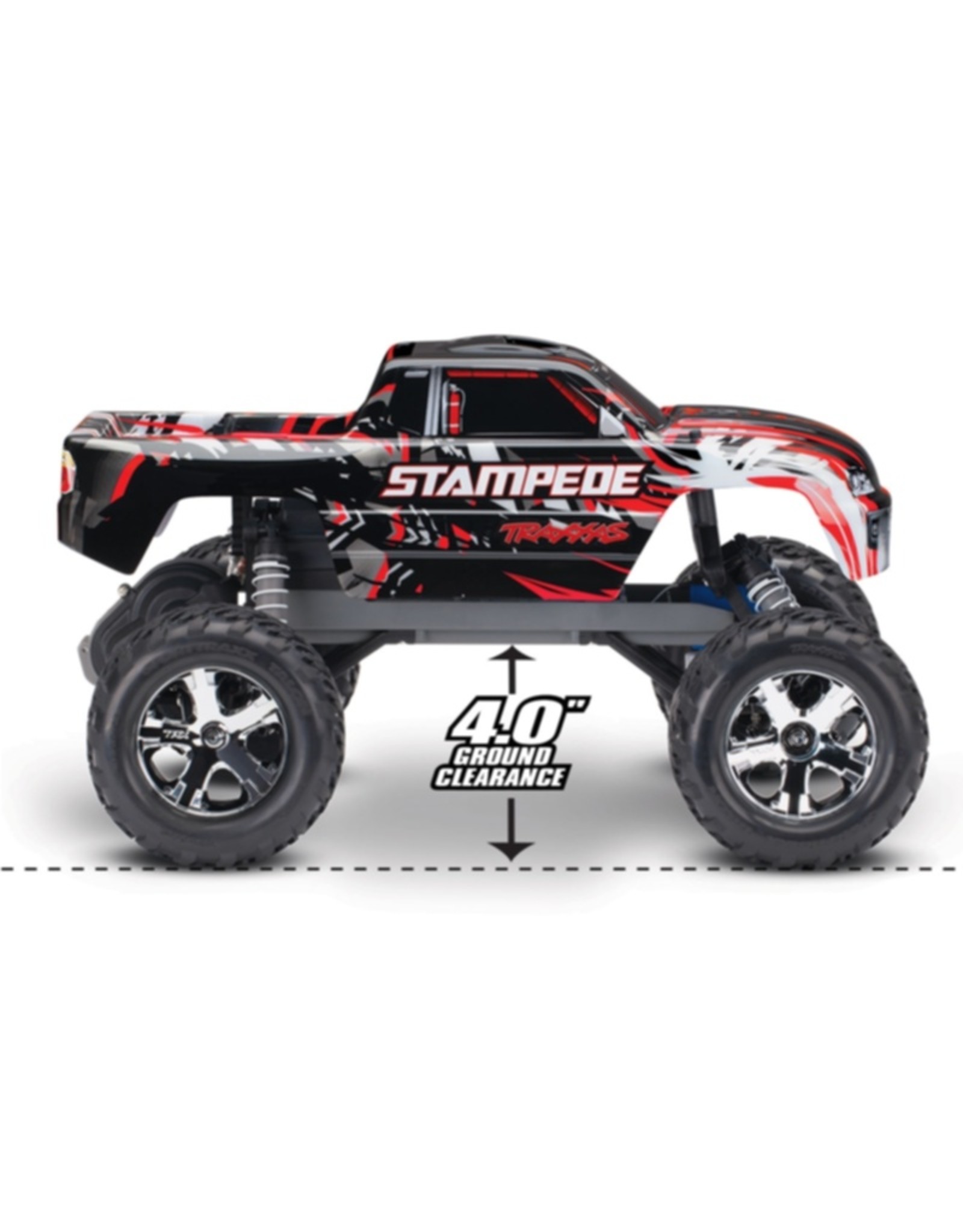 Traxxas TRA36054-4 RED Stampede : 1/10 Scale Monster Truck (Battery & DC Charger NOT Included)