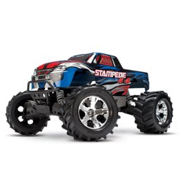 Traxxas TRA67054-1-BLUE Stampede® 4X4 : 1/10-scale 4WD Monster Truck. Ready-To-Race® with TQ 2.4GHz radio system and XL-5 ESC (fwd/rev). Includes: 7-Cell NiMH 3000mAh Traxxas® batte