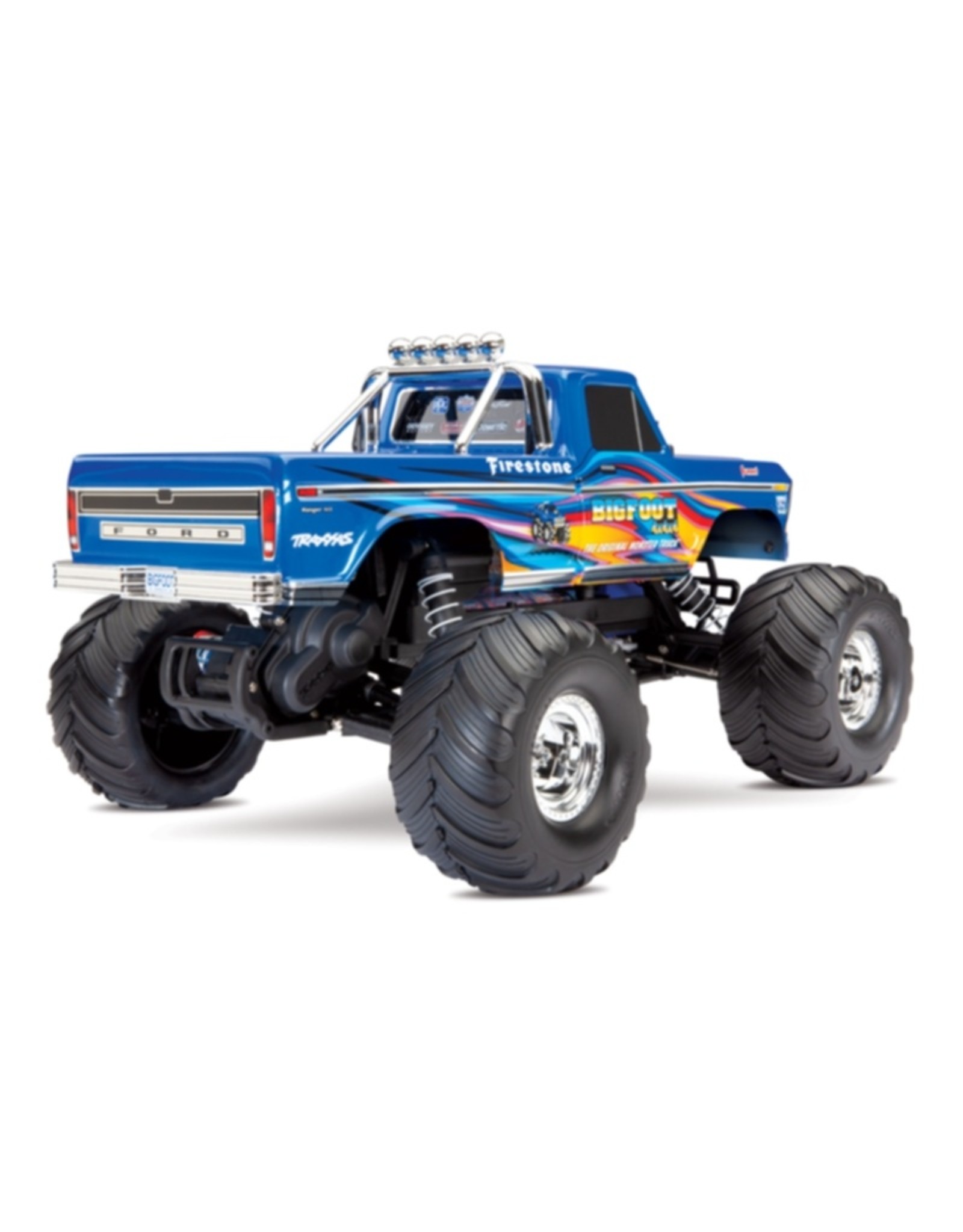 Traxxas TRA36034-1 Blue X  Bigfoot 1/10 Scale Truck RTR Retro Blue Flame