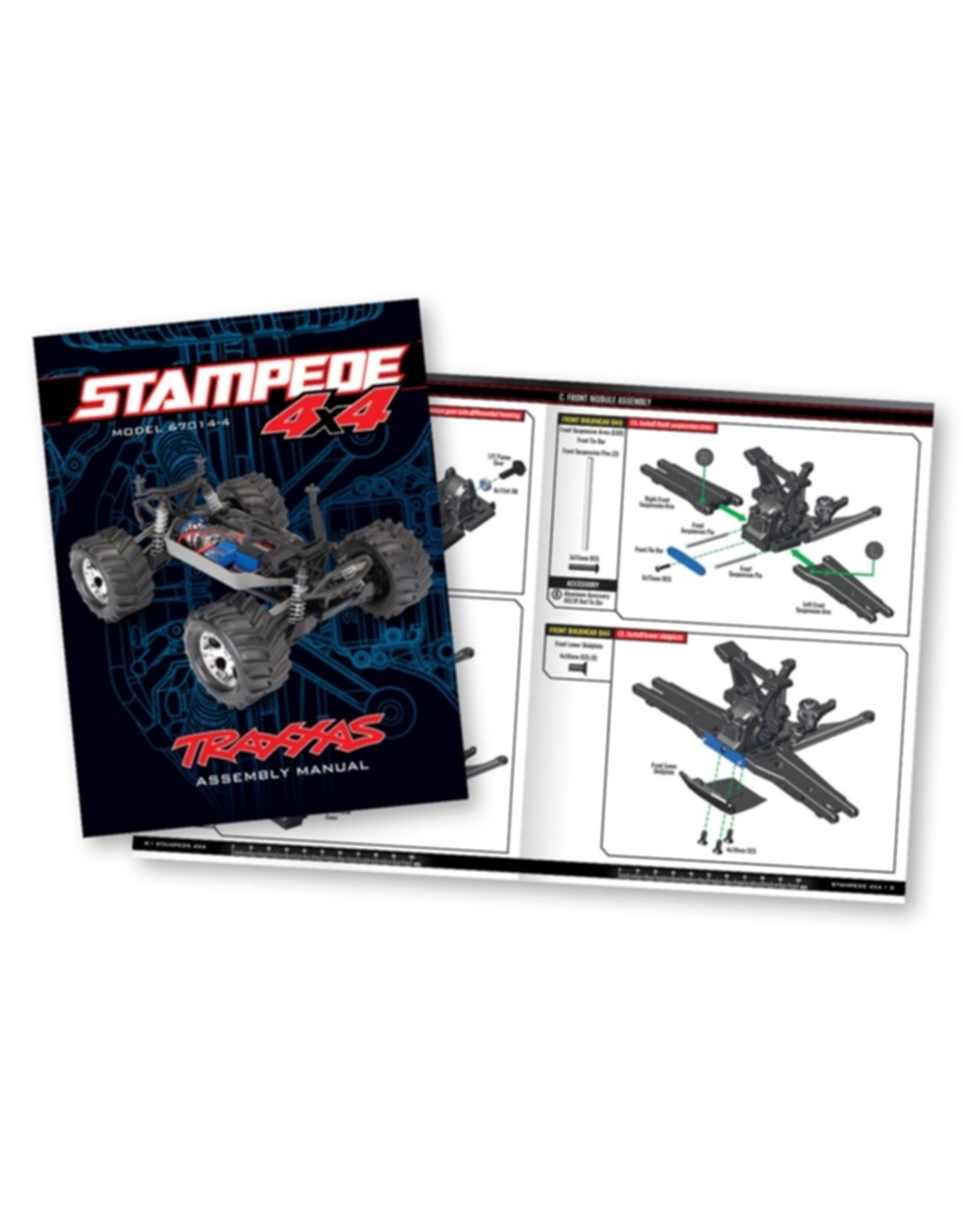 Traxxas TRA67014-4 - Stampede 4X4 Assembly Kit: 1/10 Scale 4WD Chassis. Ready-To-Race® with TQ 2.4GHz radio system and XL-5 ESC (fwd/rev).