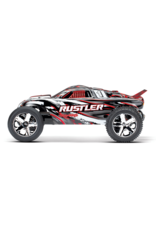 Traxxas TRA37054-4 RED Rustler: 1/10 Scale Stadium Truck with TQ 2.4 GHz radio system (DOES NOT COME WITH BATTERY & DC CHARGER)