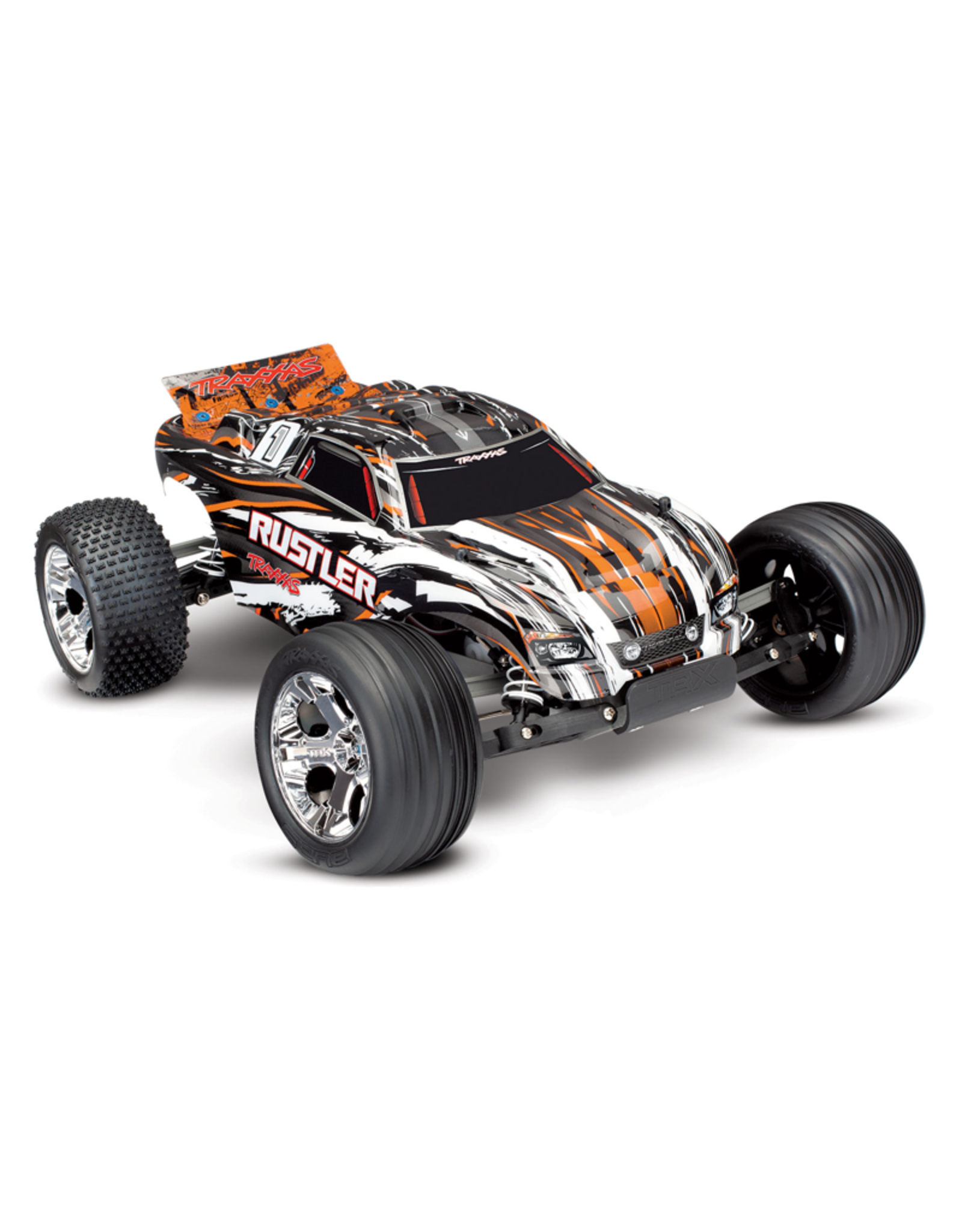 Traxxas TRA37054-4 ORANGE Rustler: 1/10 Scale Stadium Truck with TQ 2.4 GHz radio system (DOES NOT COME WITH BATTERY & DC CHARGER)