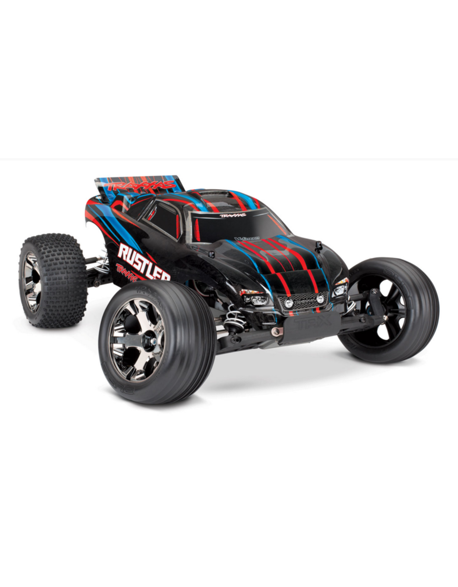 Traxxas TRA37076-4 RED Rustler VXL 1/10 Scale Stadium Truck (battery and charger sold separately)