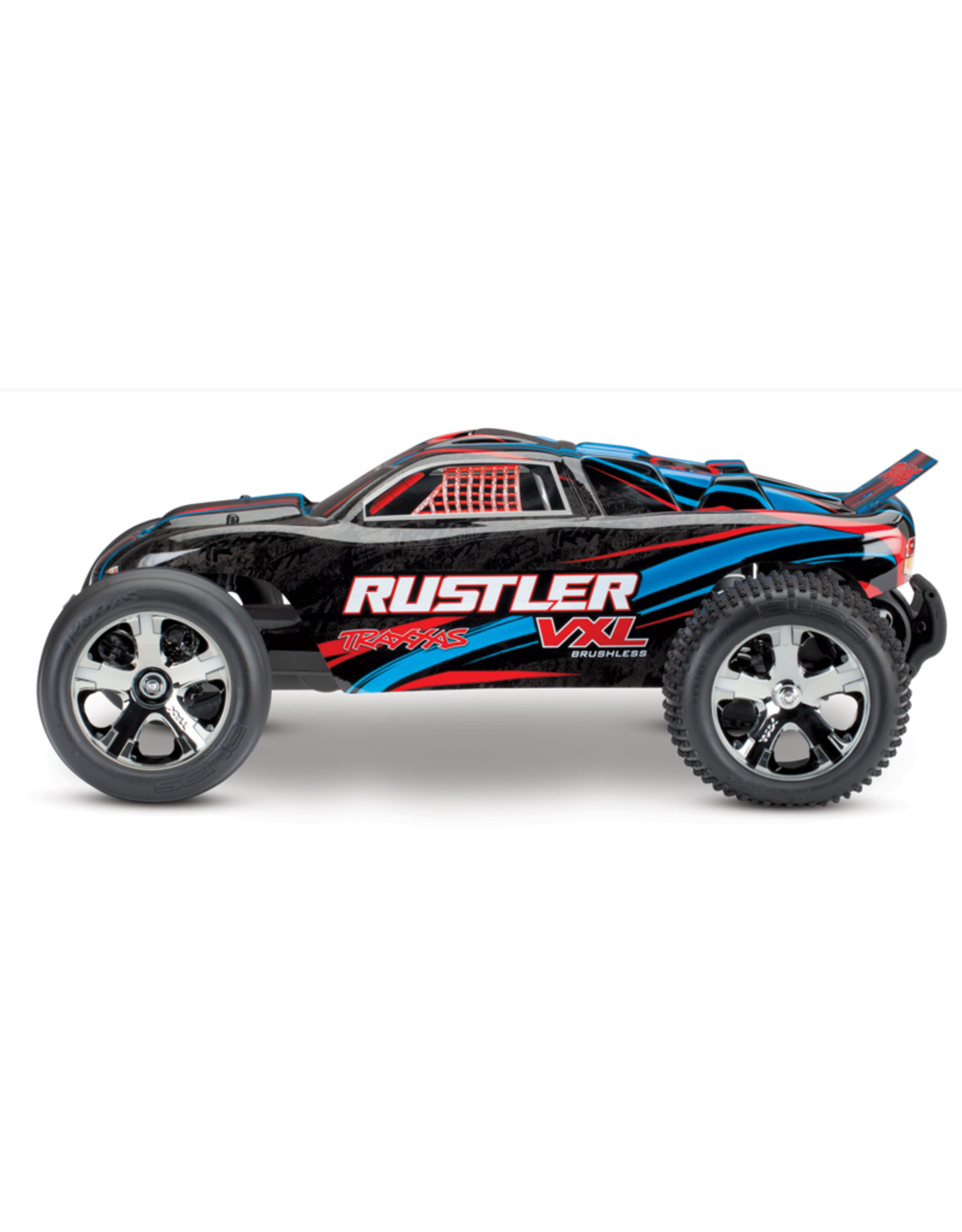 Traxxas TRA37076-4 RED Rustler VXL 1/10 Scale Stadium Truck (battery and charger sold separately)