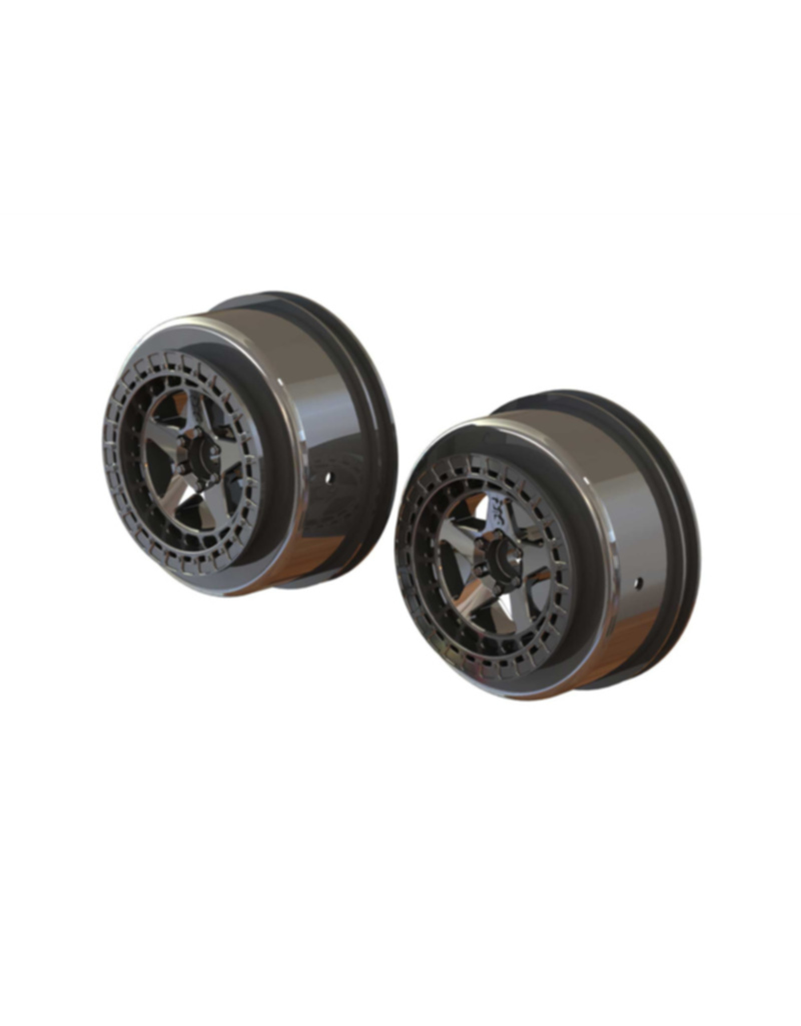 Arrma AR510098 SC 2.2"/3.0" Wheel 14mm Hex Blk Chrome(2)