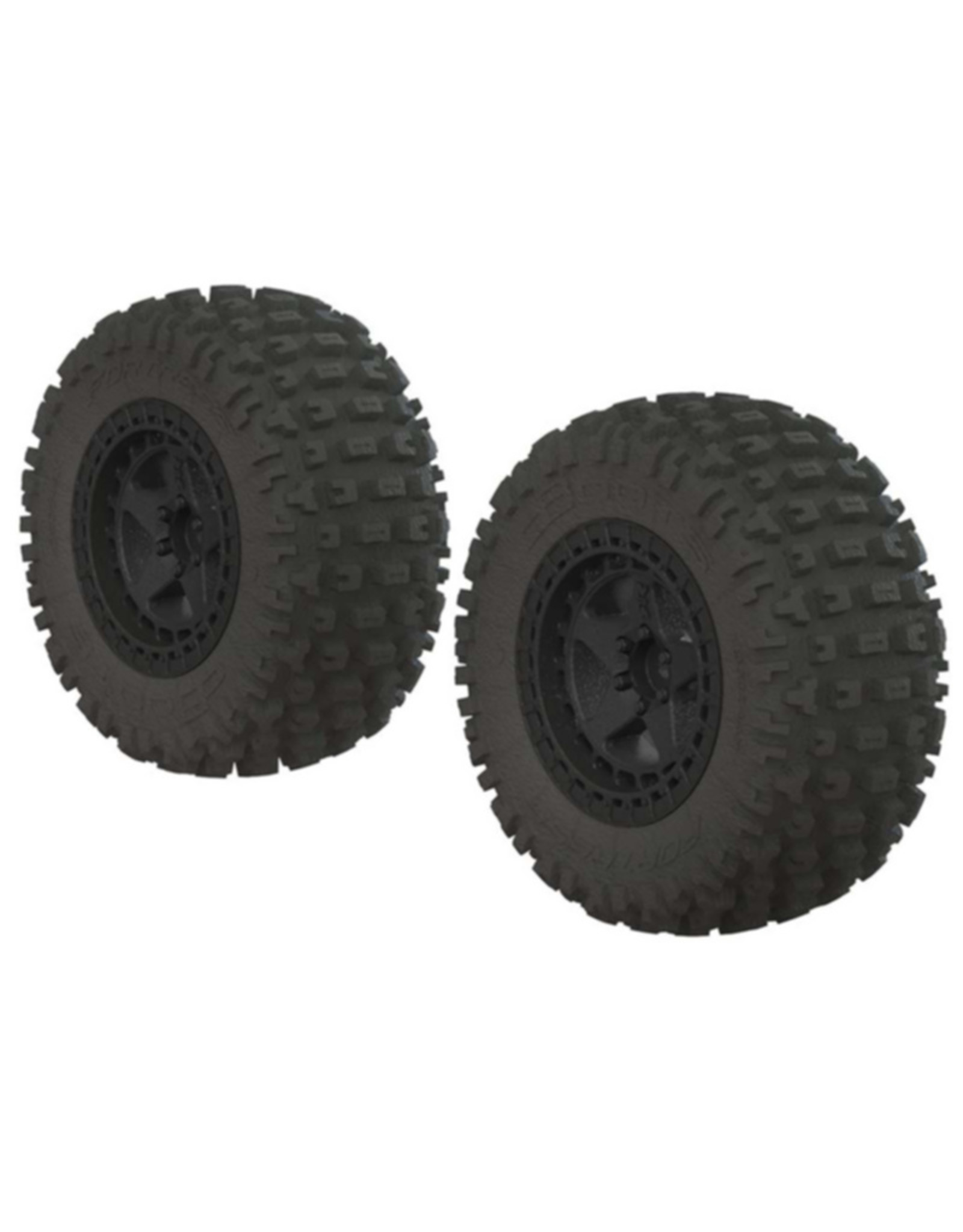 Arrma AR550042 dBooots Fortress SC Tire Set Glued Black (2)