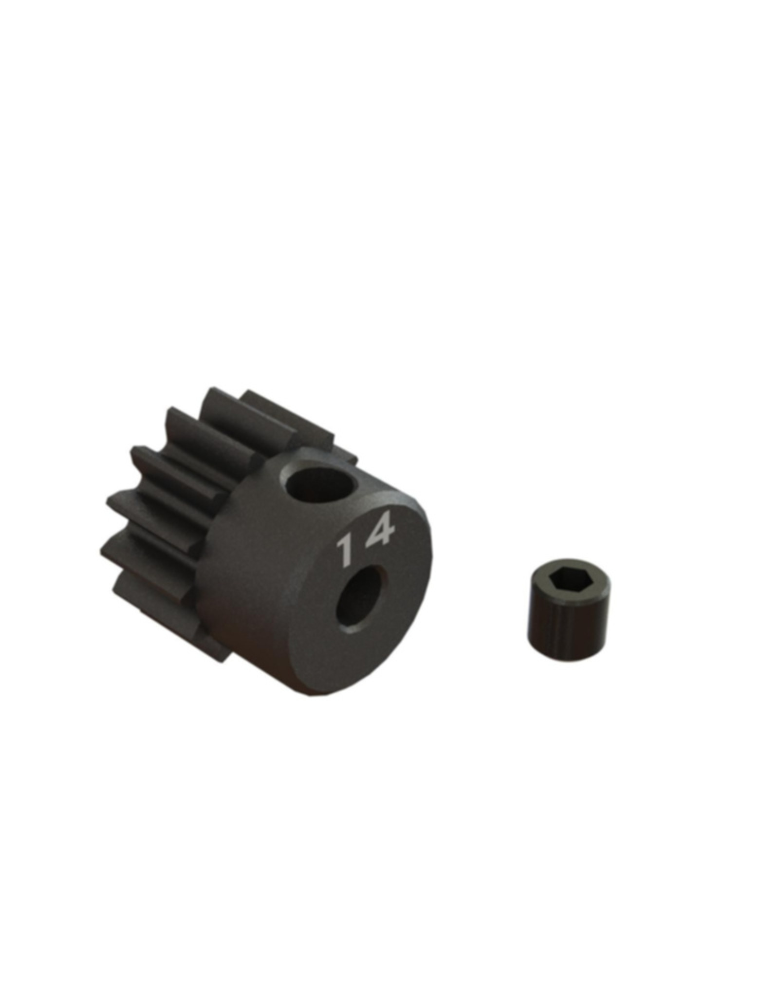 Arrma ARA311076   14T 0.8Mod 1/8" Bore CNC Steel Pinion Gear