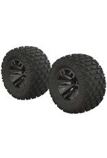Arrma ARAC9633 dBoots Fortress MT Tire Set Glued Black Chrome(2)