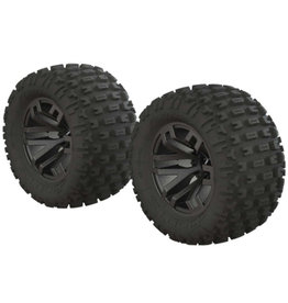 Arrma ARAC9633 dBoots Fortress MT Tire Set Glued Black Chrome(2)