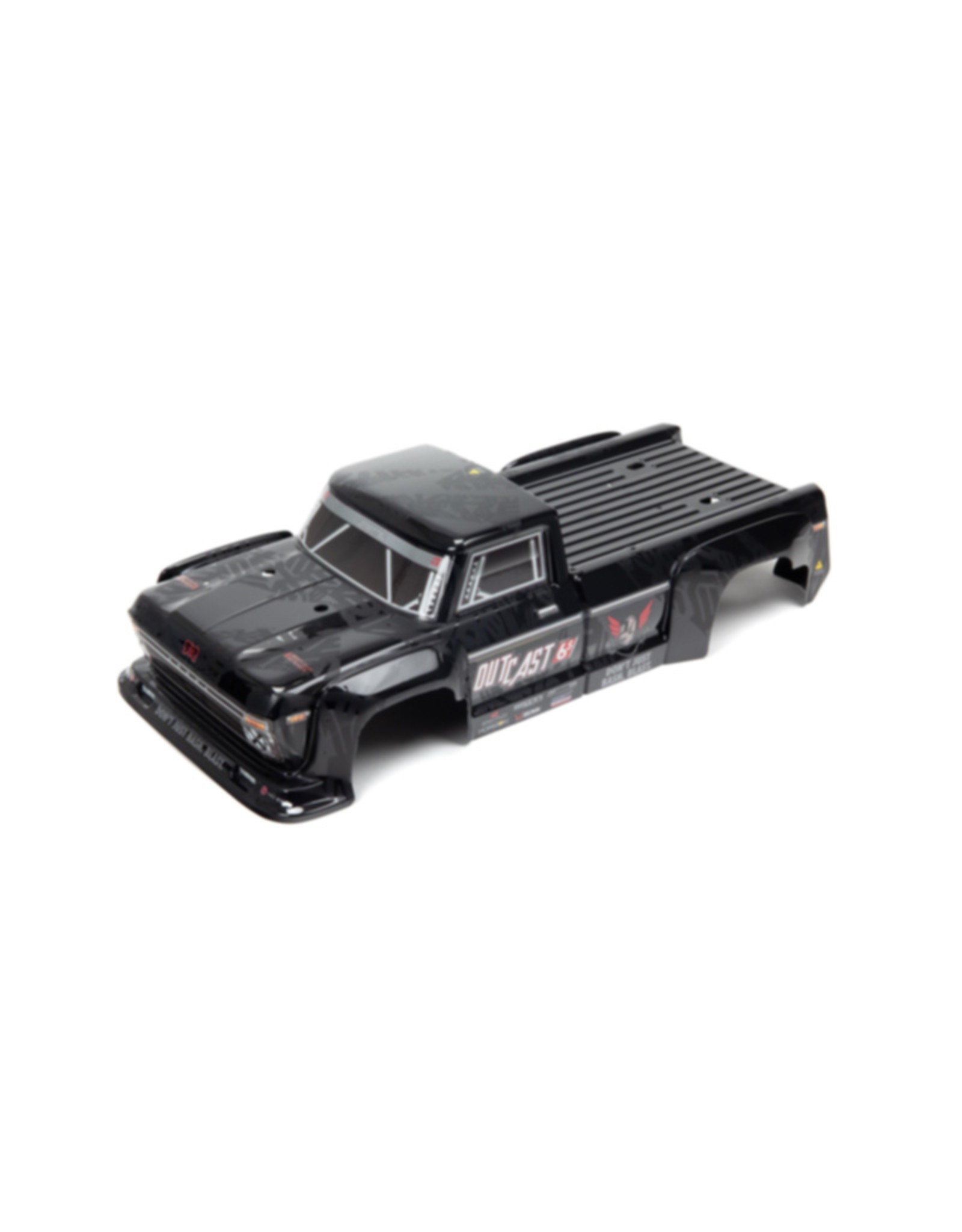 Arrma ARA406160 Outcast 6S Blx Painted Decaled Trimmed Body Black