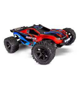 Traxxas TRA67064-61  RUSTLER 4X4 BRUSHED W/ LED LIGHTS RED