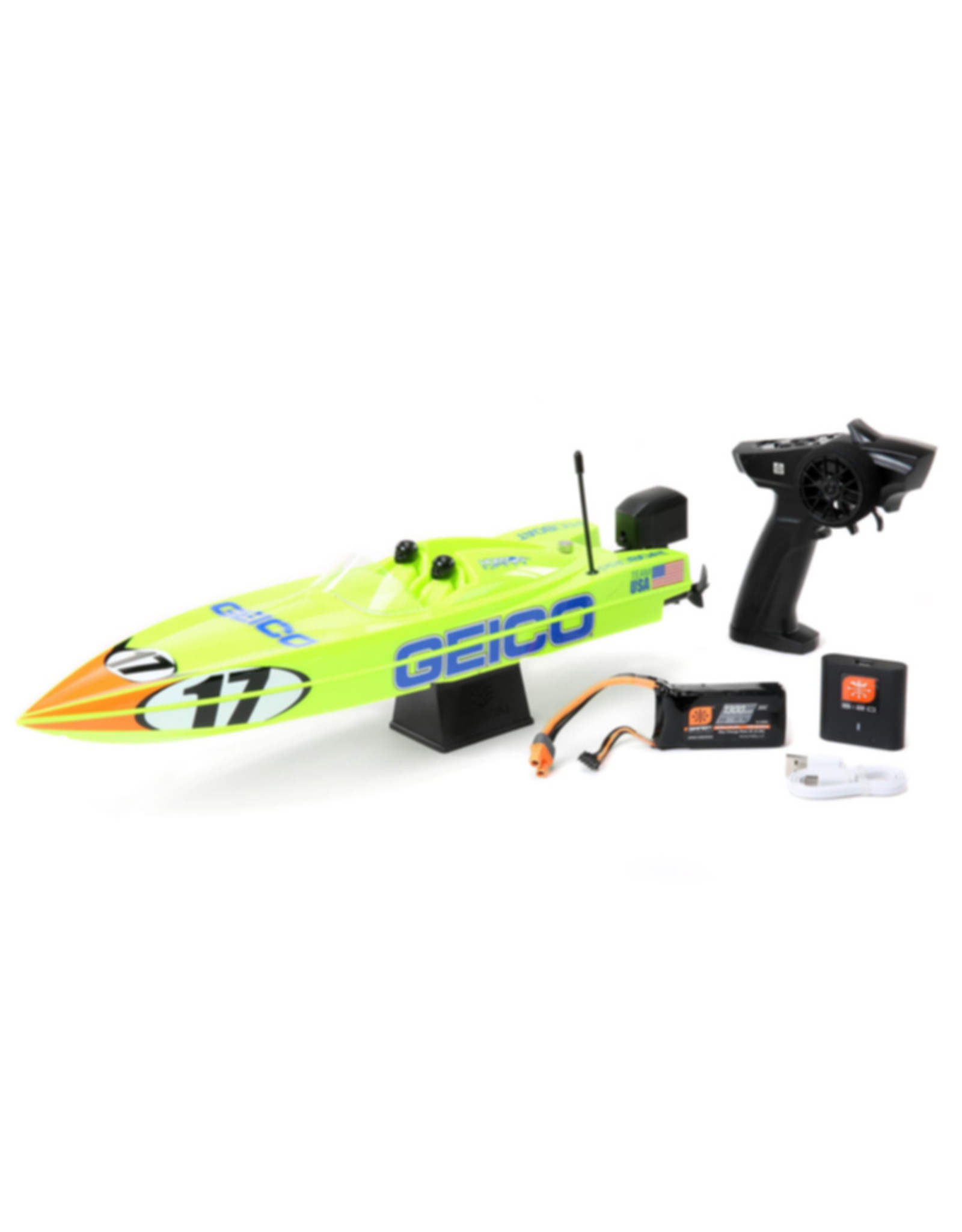 Proboat PRB08044T1 Miss GEICO 17 Power Rac DeepV w/SMART Chg&Batt:RTR