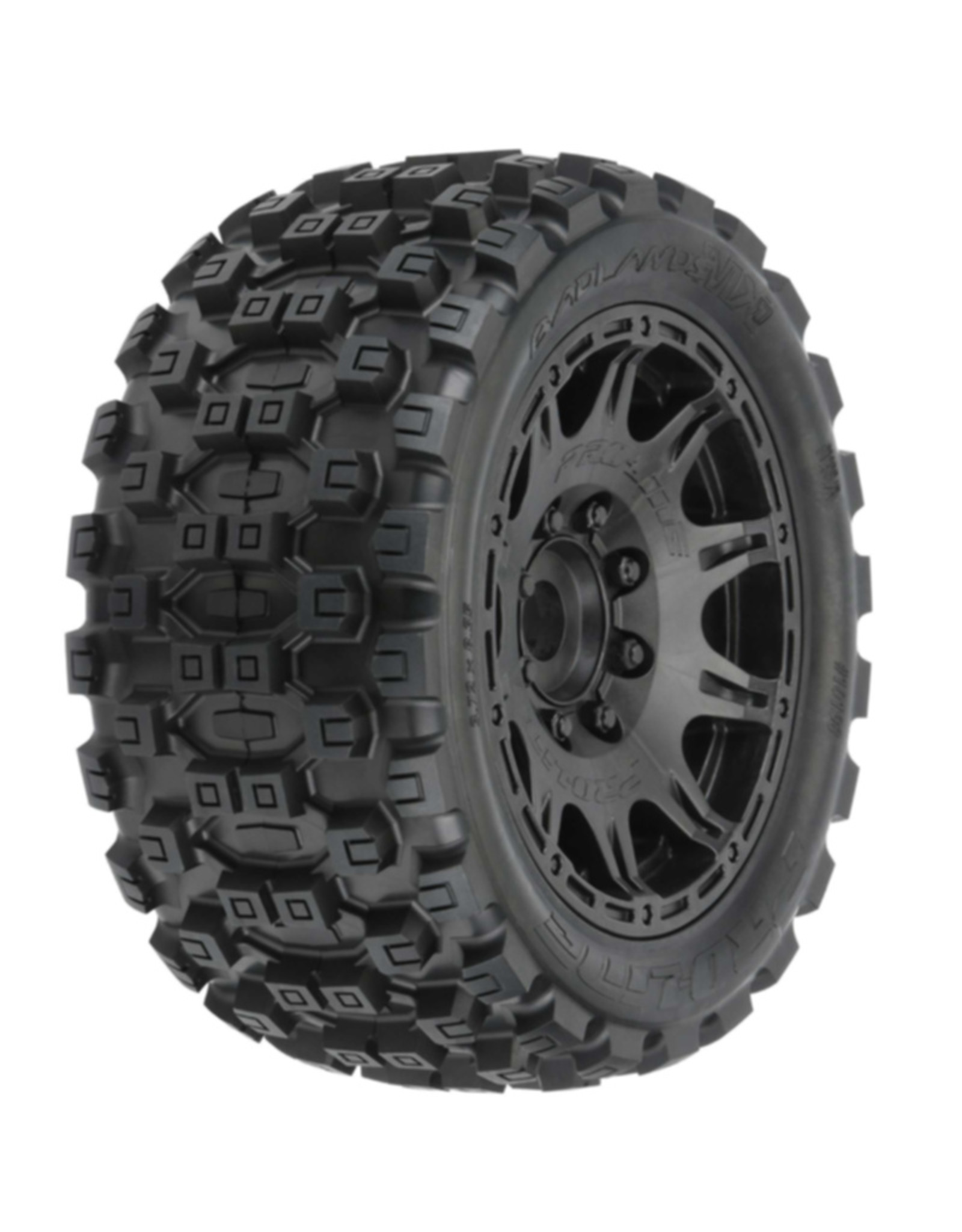 Proline PRO1019810 1/6 Badlands MX57 Front/Rear 5.7" Tires Mounted 24mm Black Raid (2)